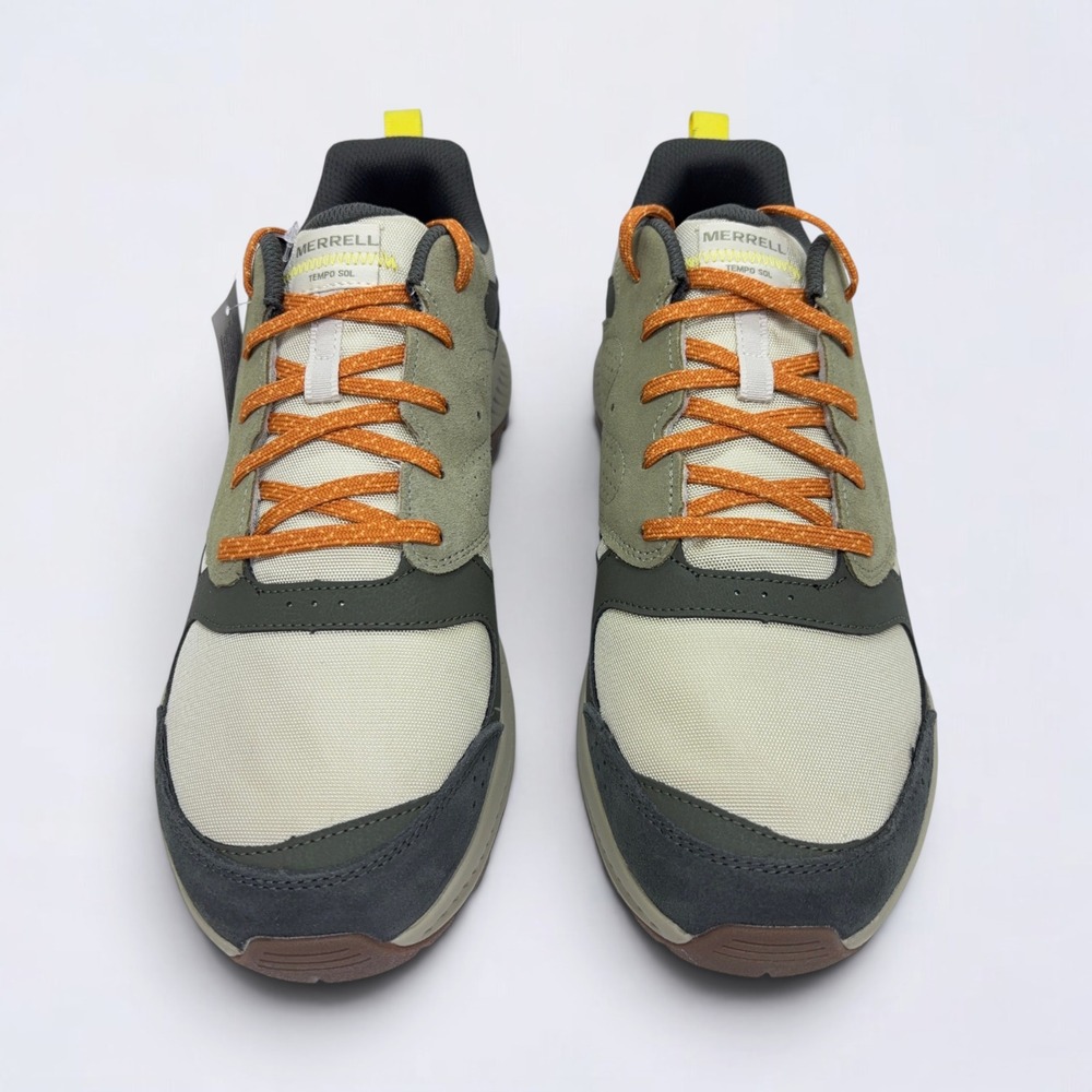 Merrell Tempo Sol Hiking Shoes Men's 11.5‎ Moss Green Tan Suede Mesh J038729 - Picture 7 of 11